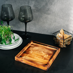 Менажница из кедра для подачи блюд и закусок с гравировкой "Never stop dreaming"