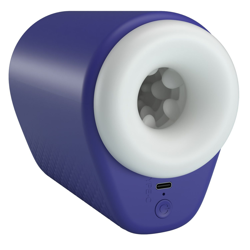 Синий автоматический вибромастурбатор Dj Lady (Цвет: синий)