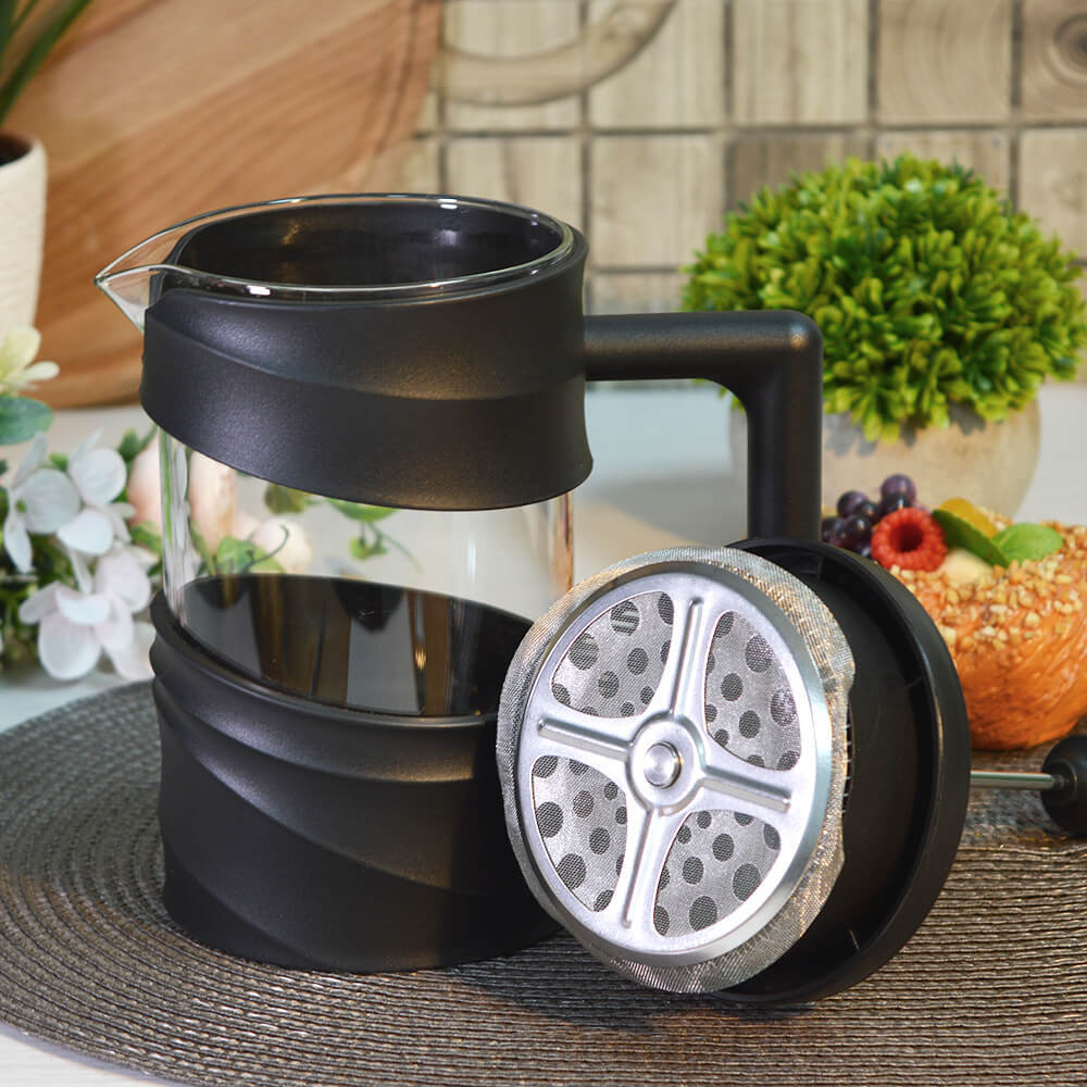 Френч-пресс 0,8л "La Caffetteria" в пластиковом корпусе, цвет черный