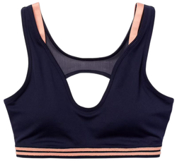 Теннисный бюстгальтер Lacoste Contrast Accents And Cut-Outs Sports Bra - Blue