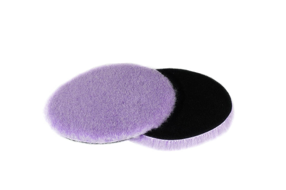 130/8 - Меховой круг "Лиловый" на Липучке DA (короткий ворс 8мм) А302 - PURPLE WOOL PAD DA (velcro)