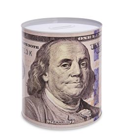 BX-209 Металлическая копилка «100 Долларов»