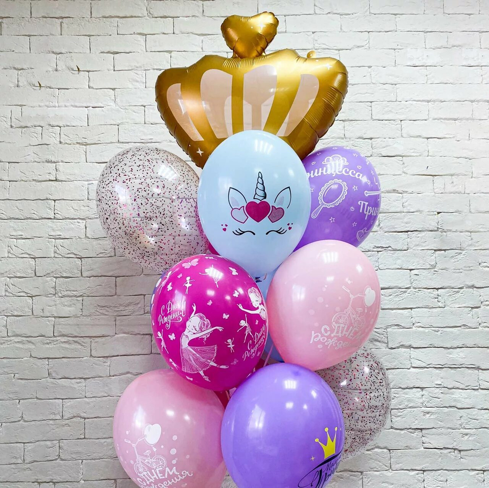 Композиция из воздушных шаров "Большая корона"