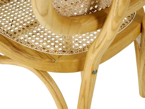 Стул Poltrona, массив вяза, ротанг