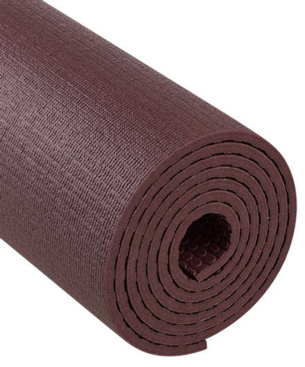 Коврик для йоги и фитнеса высокой плотности FM-103, PVC HD, 183x61x0,6 см, горячий шоколад