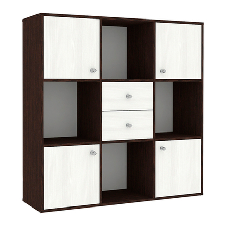 Стеллаж КарИВи Джери Венге Белое Дерево