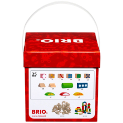 BRIO - Набор из 25 деревянных блоков в ведерке 30112 / артикул   30112  / GTIN 7312350301120