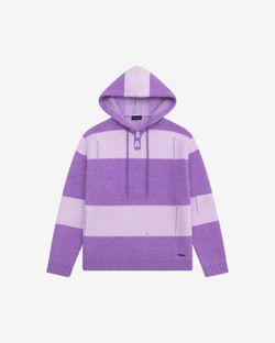 Свитер Stripes Hood фиолетовый