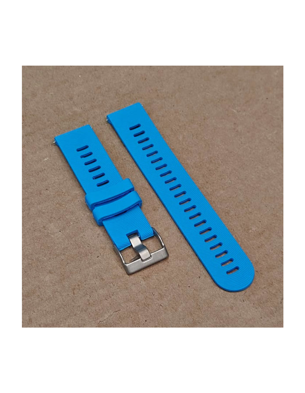 Ремешок Premium 20 мм силиконовый для Garmin Forerunner 55/245/645, Venu, Venu Sq, Venu 2 Plus, Vivoactive 3, Vivomove быстросъемный (Голубой)
