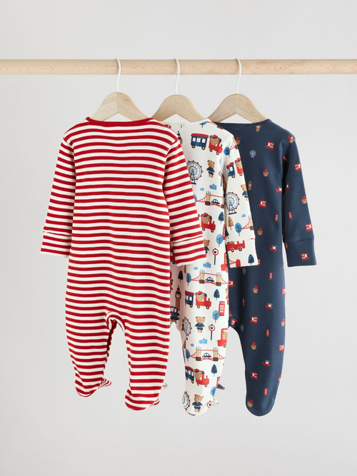 Комбинезон / Cлип для малышей Next AE5-601, 3 шт., Красный, Синий