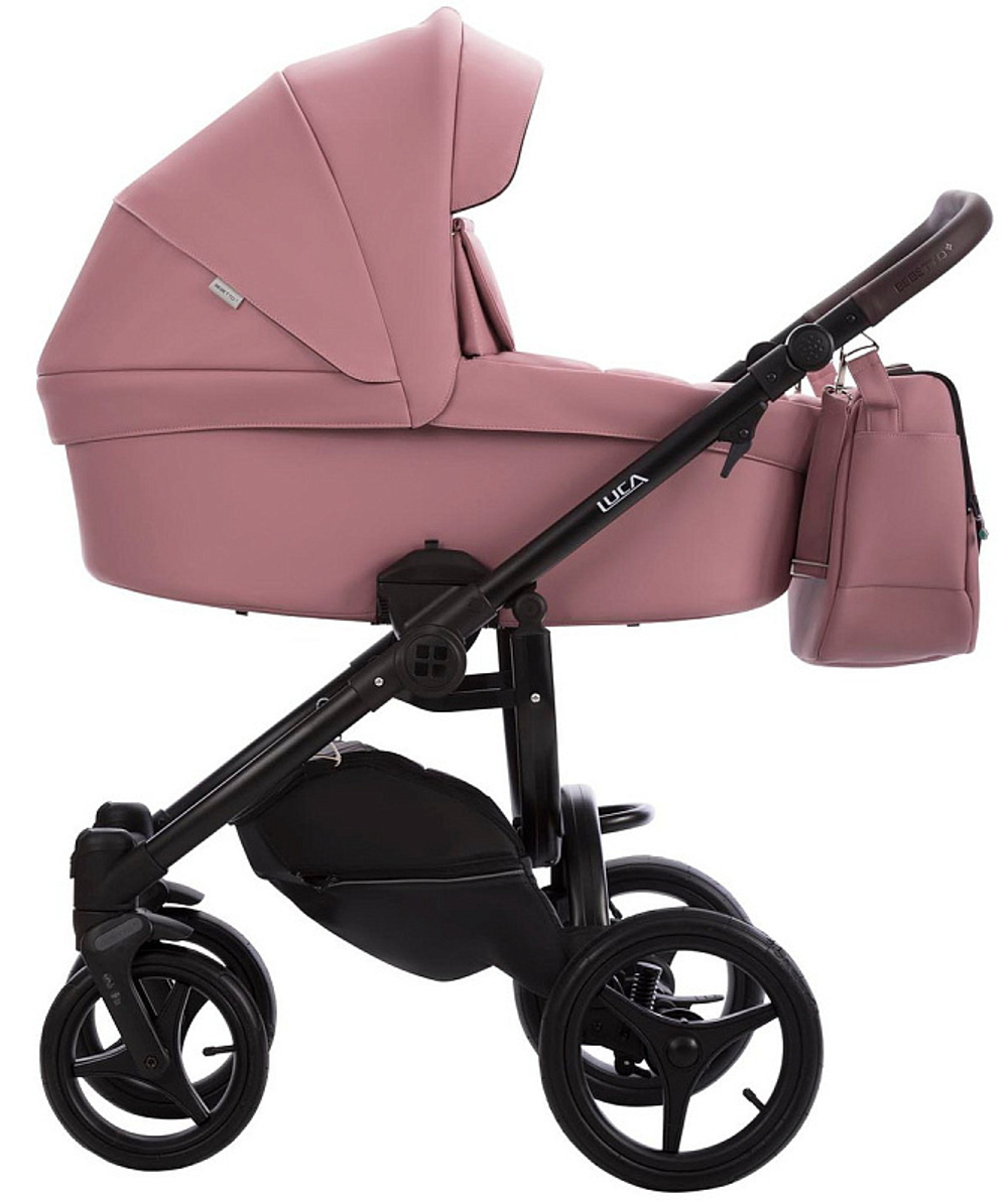 Детская коляска Bebetto Luca Pro 3 в 1 с автокреслом Avionaut Cosmo 36 розовая кожа