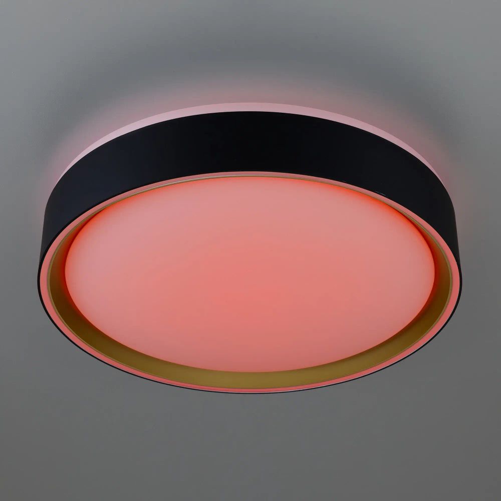 Citilux BOSS CL751251G LED RGB Светильник с пультом Чёрный с Золотом