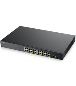 Smart L2 коммутатор PoE+ Zyxel GS1900-24HPv2, rack 19", 24xGE PoE+, 2xSFP, бюджет PoE 170 Вт