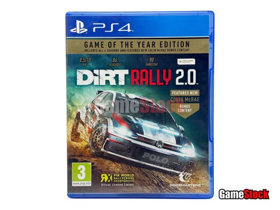 PS4 Dirt Rally 2.0 Game of the Year Edition (Б/У, Английская версия, CUSA-12747)