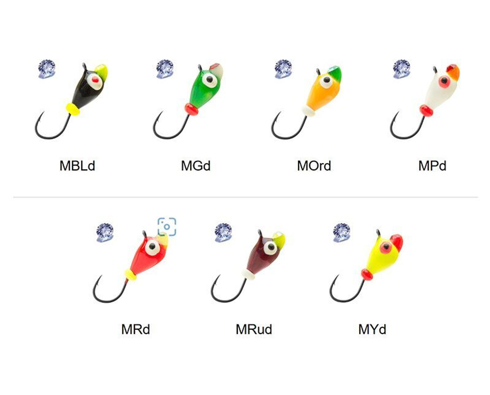 Мормышка вольфрамовая LumiCom КАПЛЯ С УШКОМ (обмазка с камнем малек), 5,0мм, MGd, 10 штук в упаковке