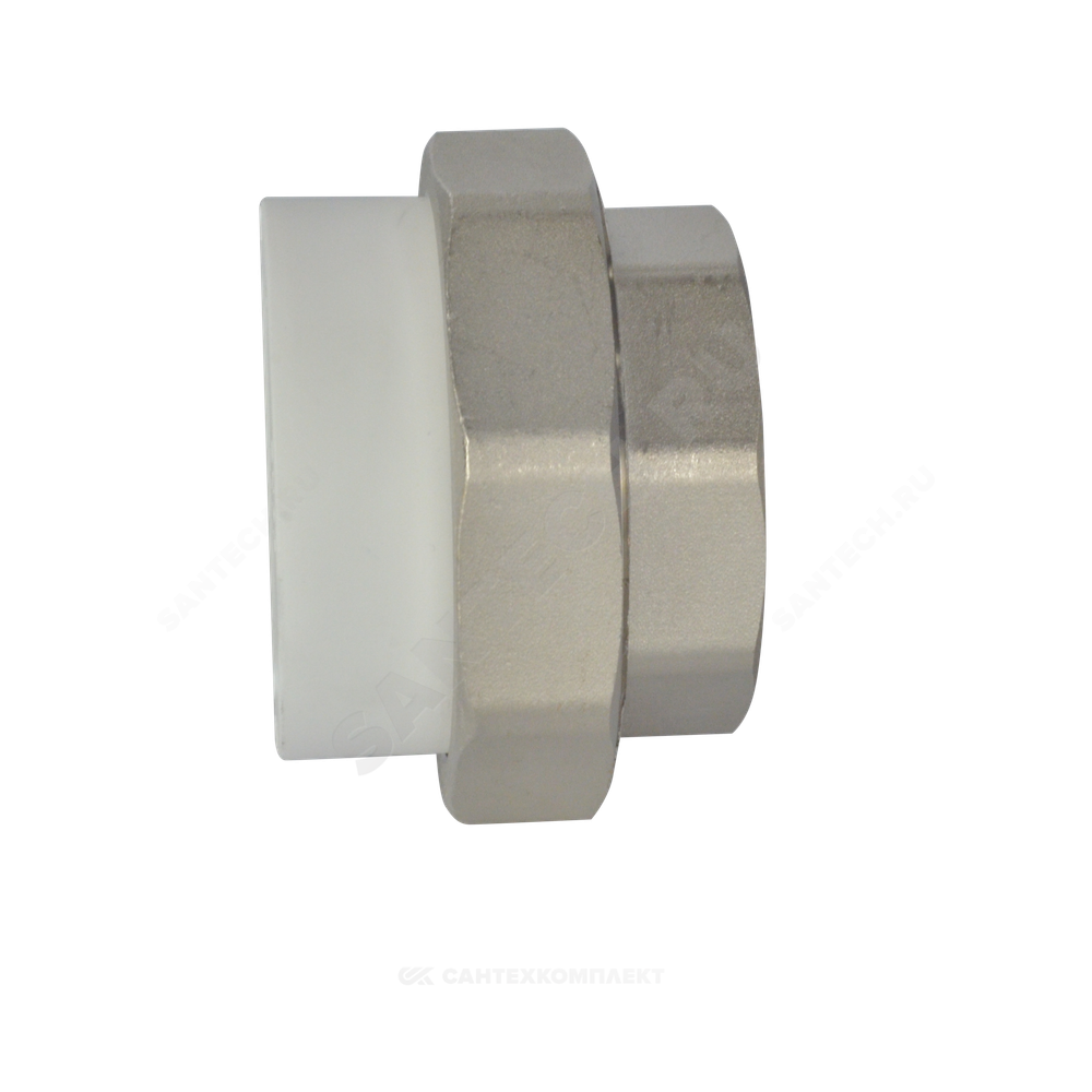 Муфта PP-R комбинированная разъемная белая Дн 75х2 1/2" ВР VALFEX 11155212