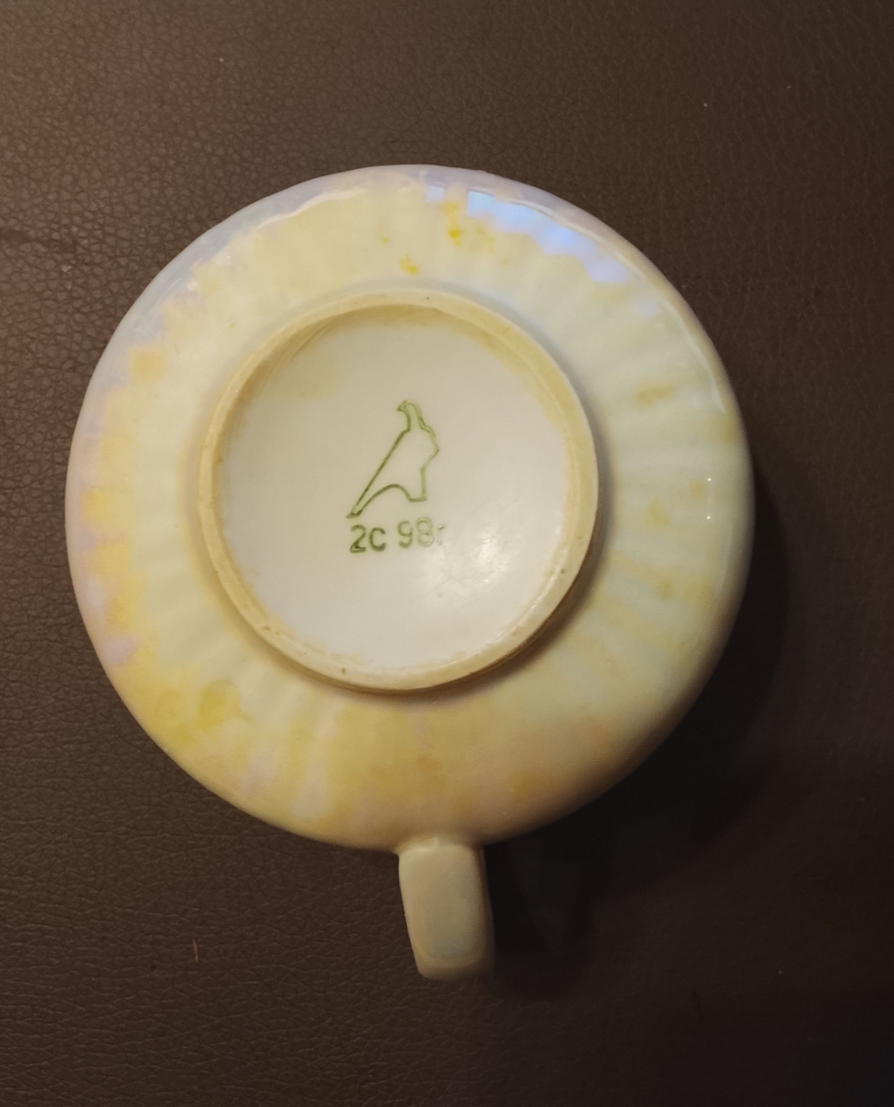 Чашка кофейная винтажная фарфор Дулево перламутр 1998 год