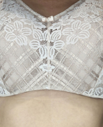 Бюстгальтер-топ +size из гипюра с люрексом (Размер: 90G) (Цвет: телесный)