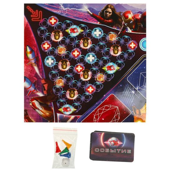 Настольная игра-ходилка квадрат. Команда героев. 40 карточек. 250х250х55 мм. Умные игры