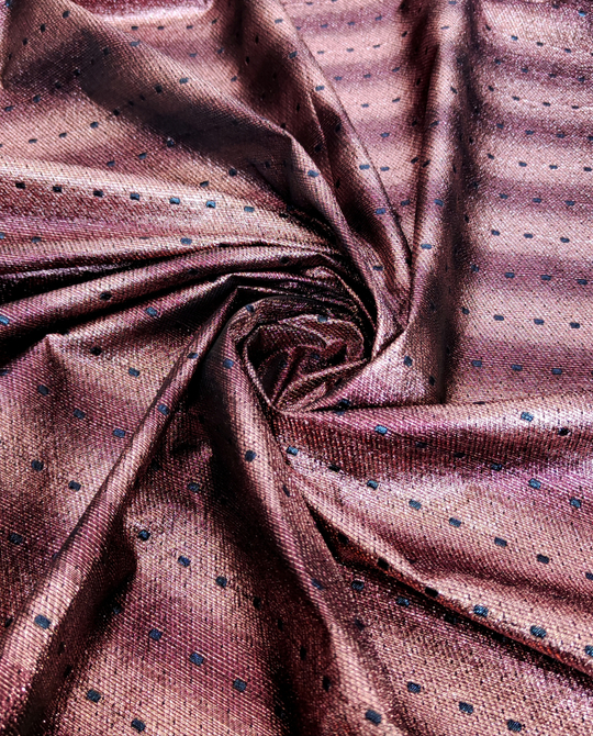 Тафта однот беж/розовый, люрекс FC#34