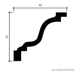 Карниз пенополиуретан, 2000x90x93 мм