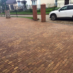 Тротуарная плитка Арена - Листопад гранит Осень, комплект из 2 видов плит