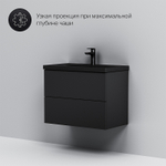 Тумба под раковину AM.PM Gem 75 M90FHX07522BM подвесная Черная матовая