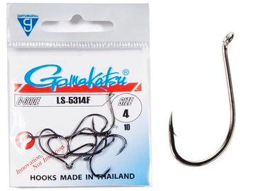 Крючки Gamakatsu LS-5314F HOOKS BLACK разм. 04 10шт.