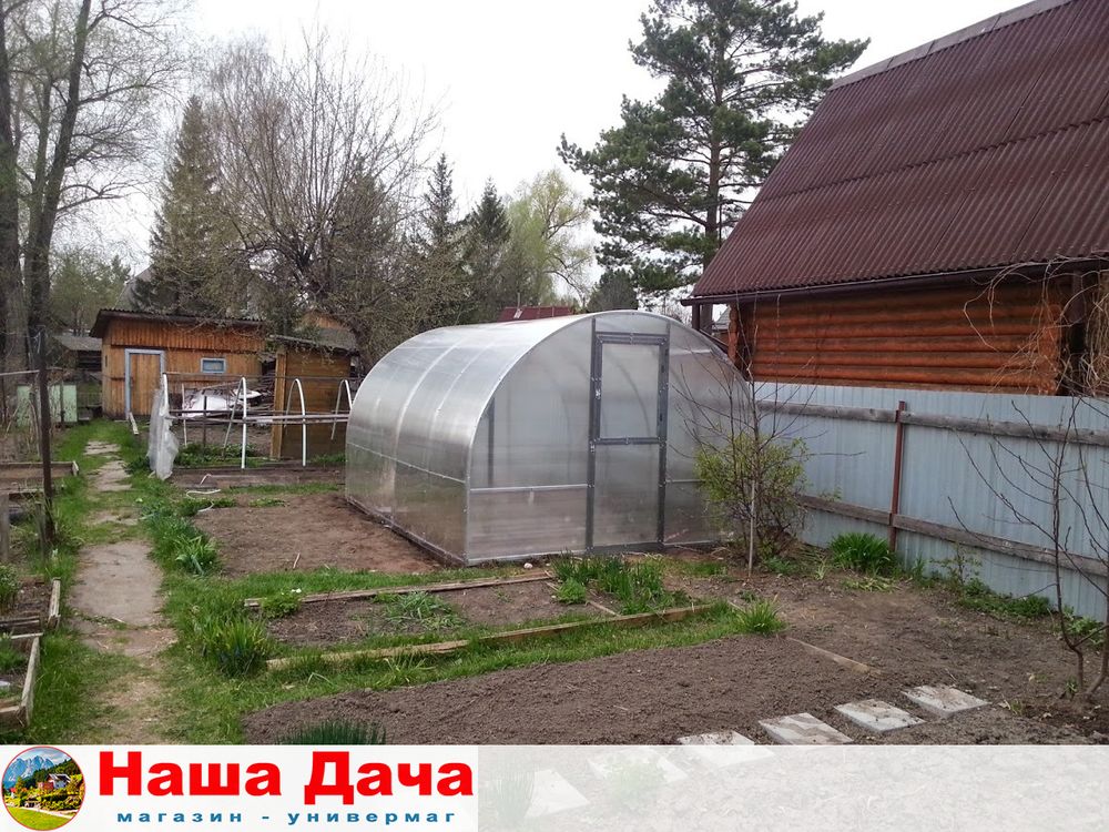 Теплица Усиленная &quot;Стандарт Делюкс&quot; 3х4 метра (каркас + поликарбонат 6 мм) магазин Наша Дача