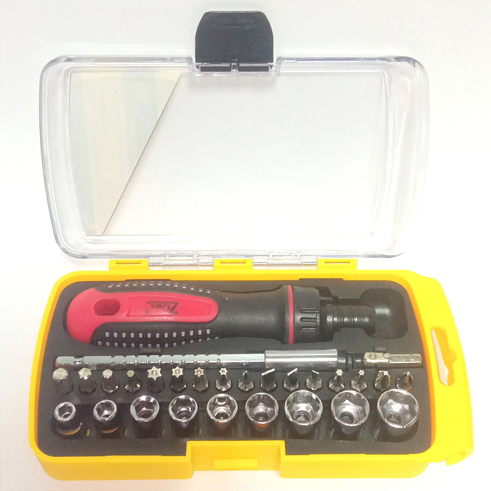 Набор отвертка с битами ZHUOQUN TOOLS NO.8901 (28шт.)