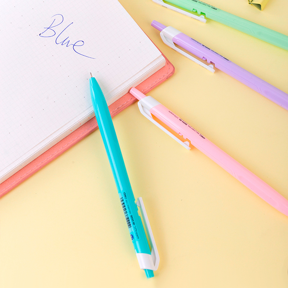 Ручка шариковая DELI "Xtream Q03336" автоматическая, 0,7 мм, синяя