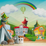 Фотообои для детского сада Город - социальные объекты 080