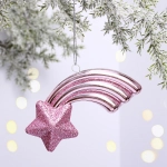 Ёлочная игрушка «Звезда желаний» 11*5*1,5 см, розовый