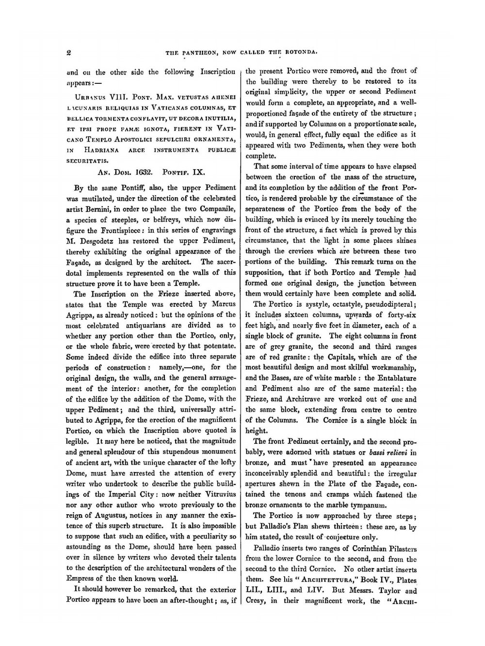 Rome in its ancient grandeur. displayed in a series of engravings presenting the architectural antiquities of the imperial city | Antoine Babuty Desgodets