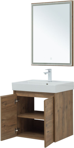 Мебель для ванной Aquanet Nova Lite 60 дуб рустикальный (2 дверцы)