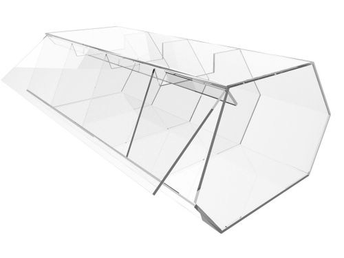 Диспенсер витрина для конфет, снеков с единой крышкой 4 ячейки