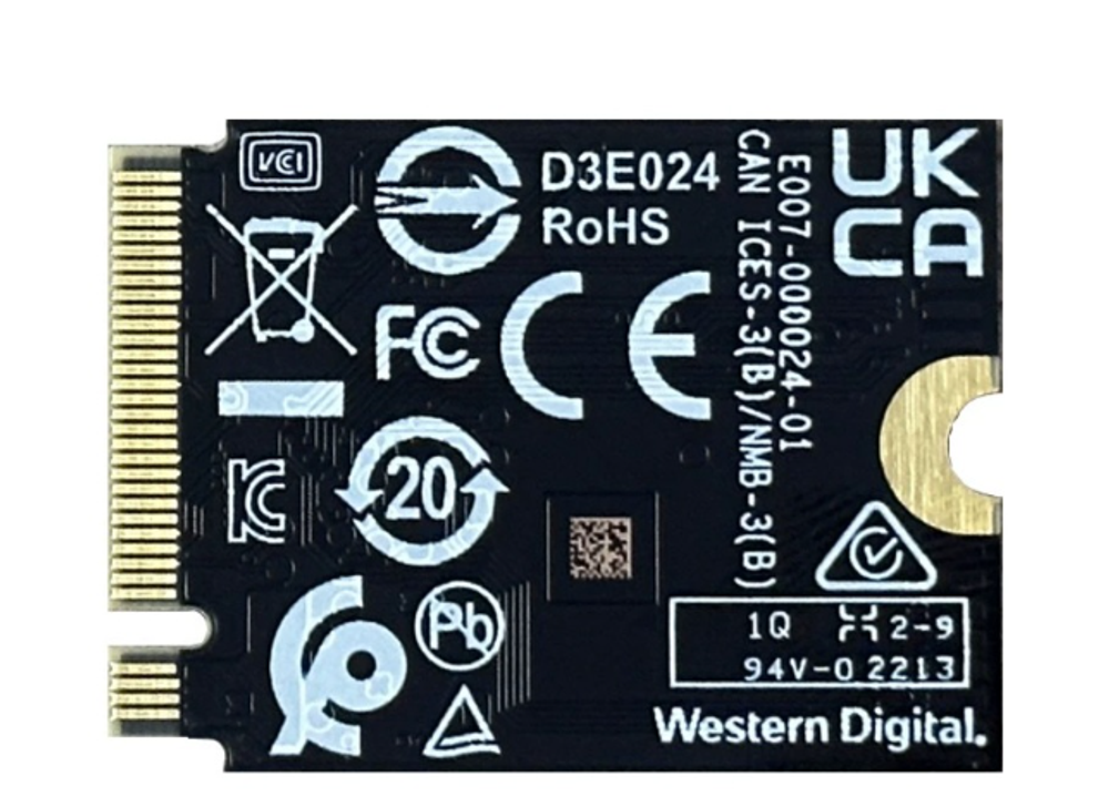 SSD диск 2 ТБ SSD Western Digital SN740 2230 PCIe 4.0 NVME для Steam Deck, Asus rog Ally, Surface laptop