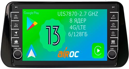 Магнитола для Hyundai Santa Fe 2020+ - Airoc AB-2039 (кнопки и крутилки), Android 13, Быстрая, SIM-слот, CarPlay