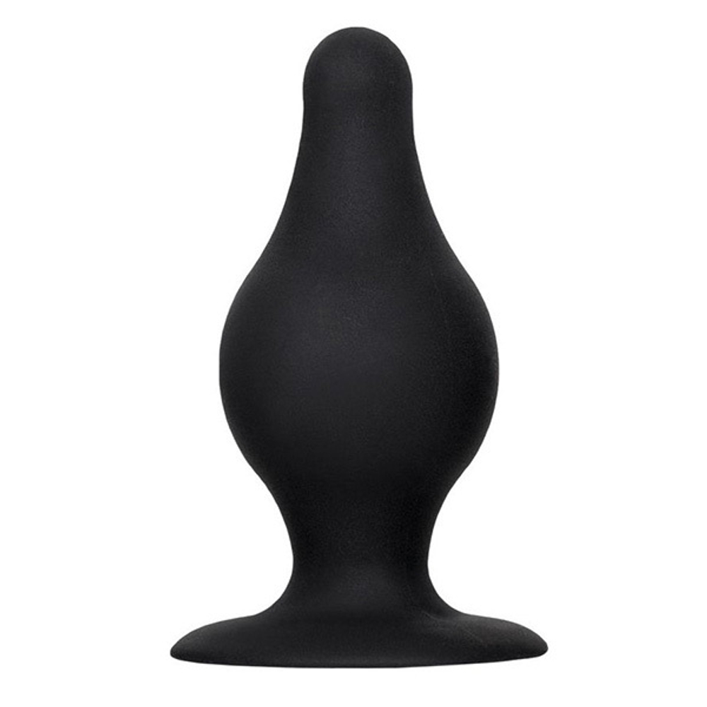 Черная анальная втулка 10см Erotist Toys Anal Plug Spade Size M