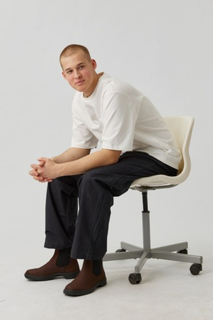 Челси из нубука шоколадного цвета