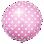 Шар Фольгированный Горошек на розовом (Розовый)