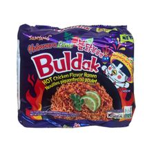 Лапша быстрого приготовления Курица, Хабанеро и Лайм Samyang Hot Chicken Flavor Ramen Habanero Lime Buldak 135 г, 5 шт