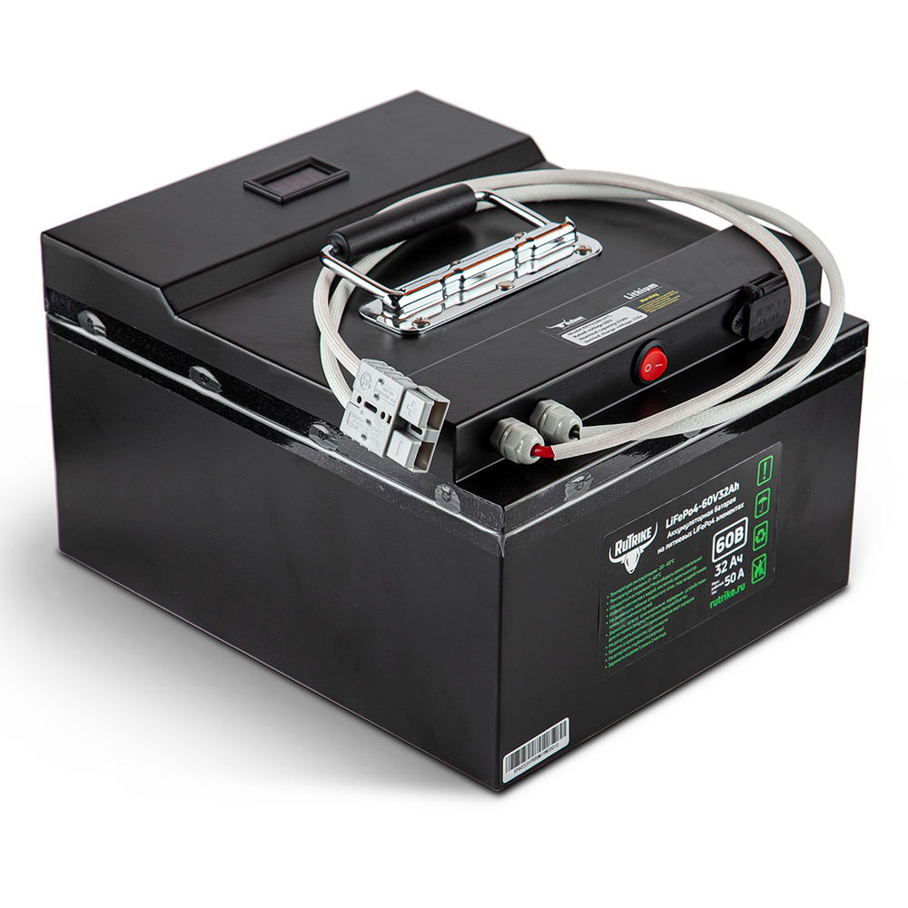Литий-железо-фосфатный Аккумулятор RuTrike (LiFePo4) 60V32A/H(50A)
