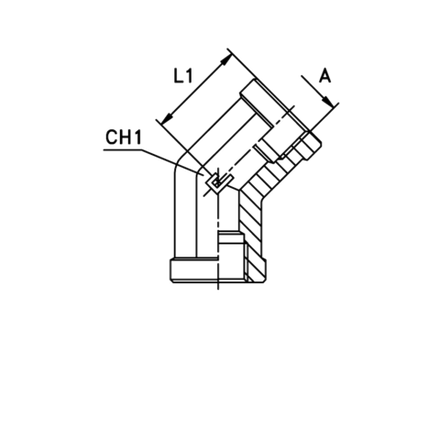 Штуцер FSC45 BSP 1/2" BSP 1/2" CAST
