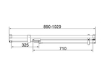 Душевая дверь Экстенза (Extenza) VDP-4EX9010CLGM, 900/1000, вороненая сталь, стекло прозрачное