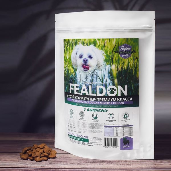 Сухой корм Fealdon Mini Adult Lamb для взрослых собак малых пород, с ягненком