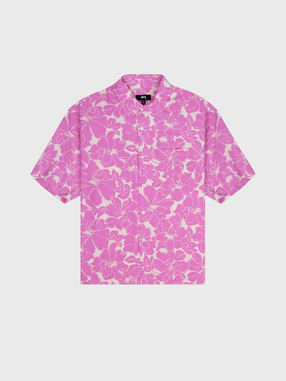 Рубашка Stussy Floral Hawaiian Pink