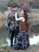 Длинная шерстяная юбка с орнаментом