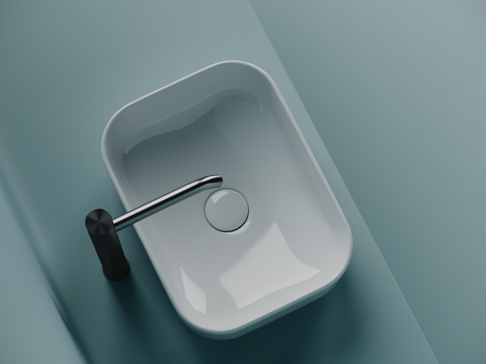 Умывальник чаша накладная прямоугольная Element 400x305x140мм