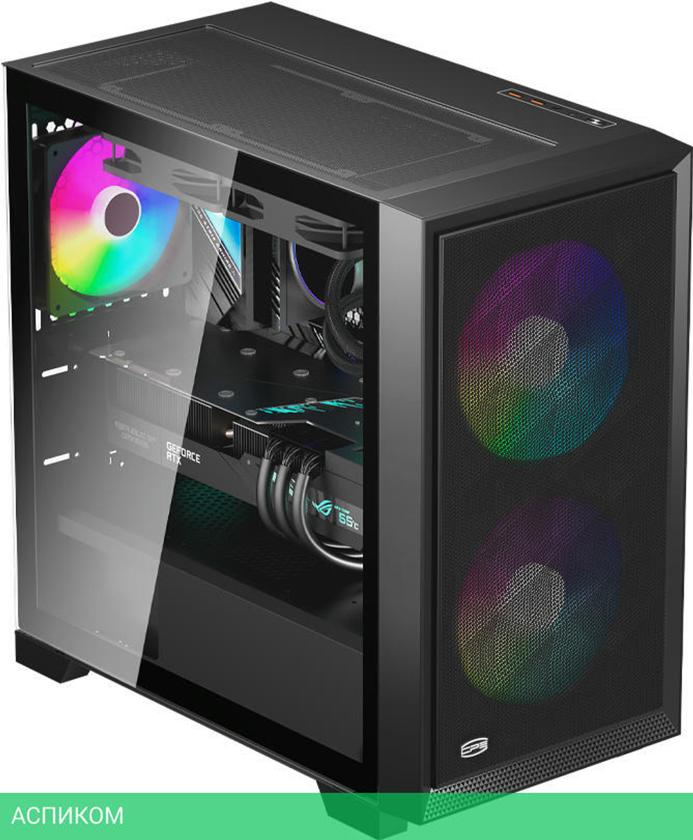 Корпус PCCooler C3D310 BK ARGB без БП (C3D310-BKP2-GL)